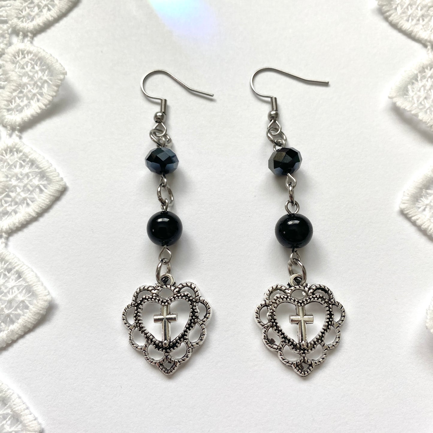 black heart dangles