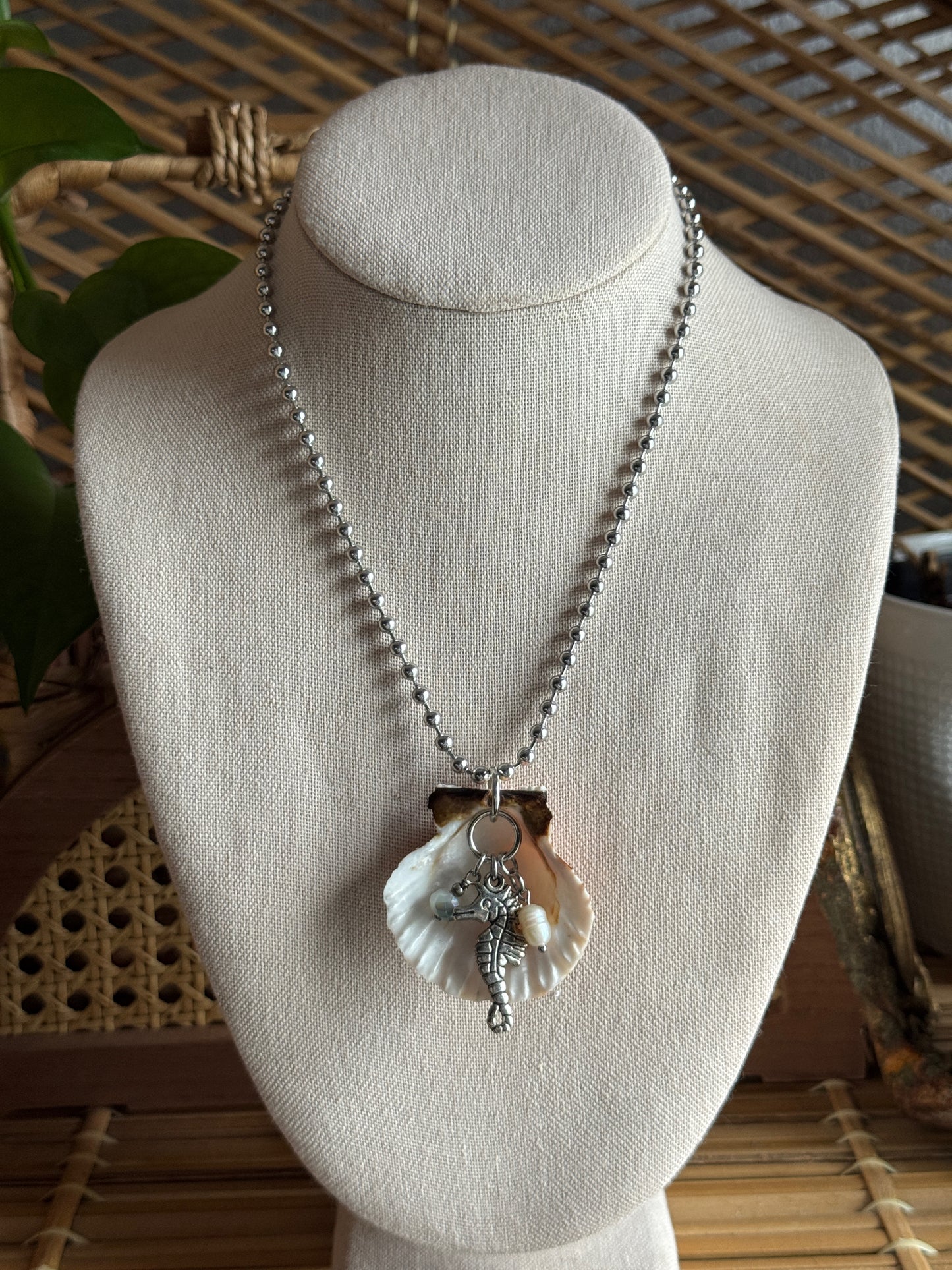 seahorse shell necklace