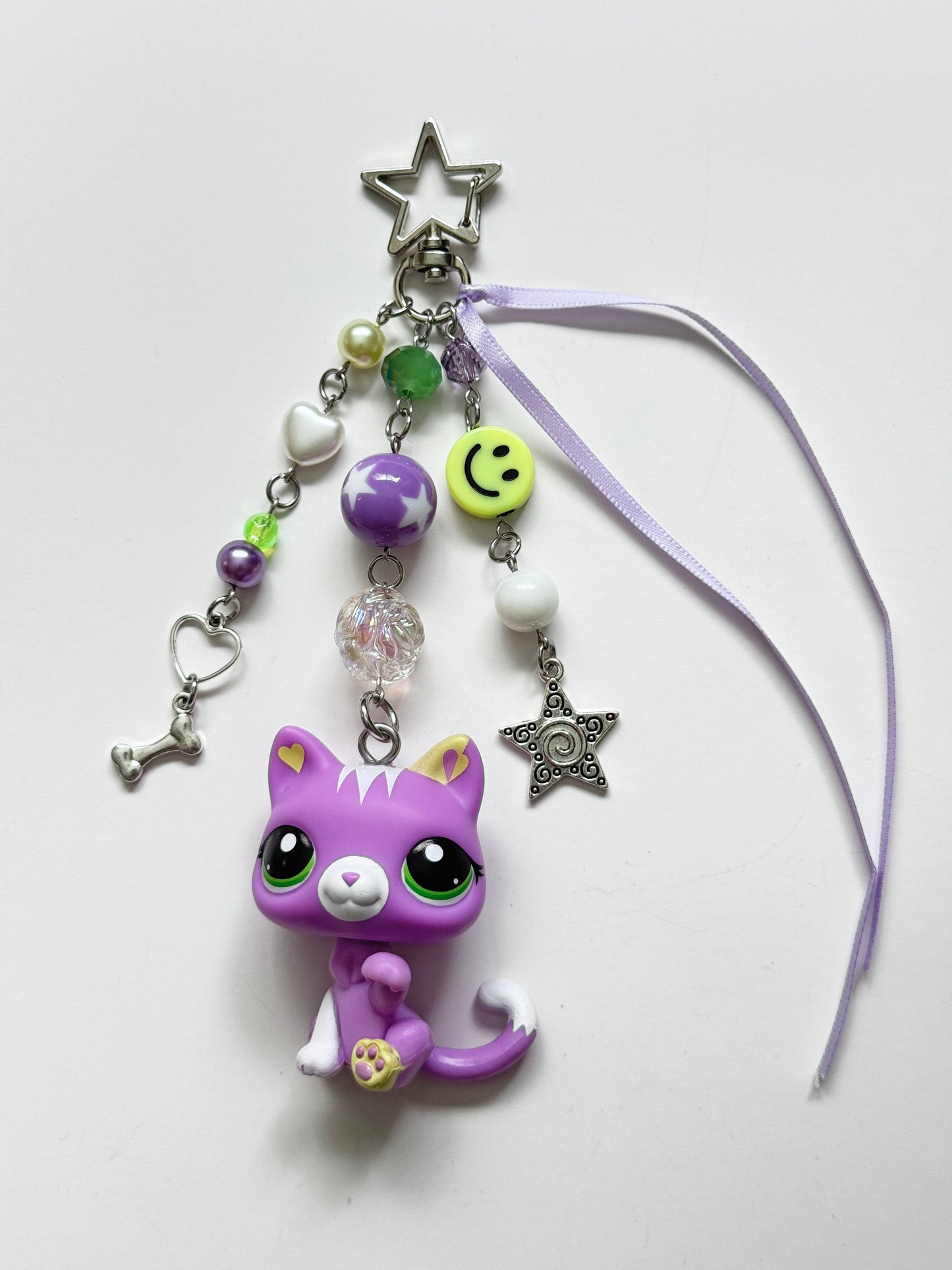 purple cat LPS keychain