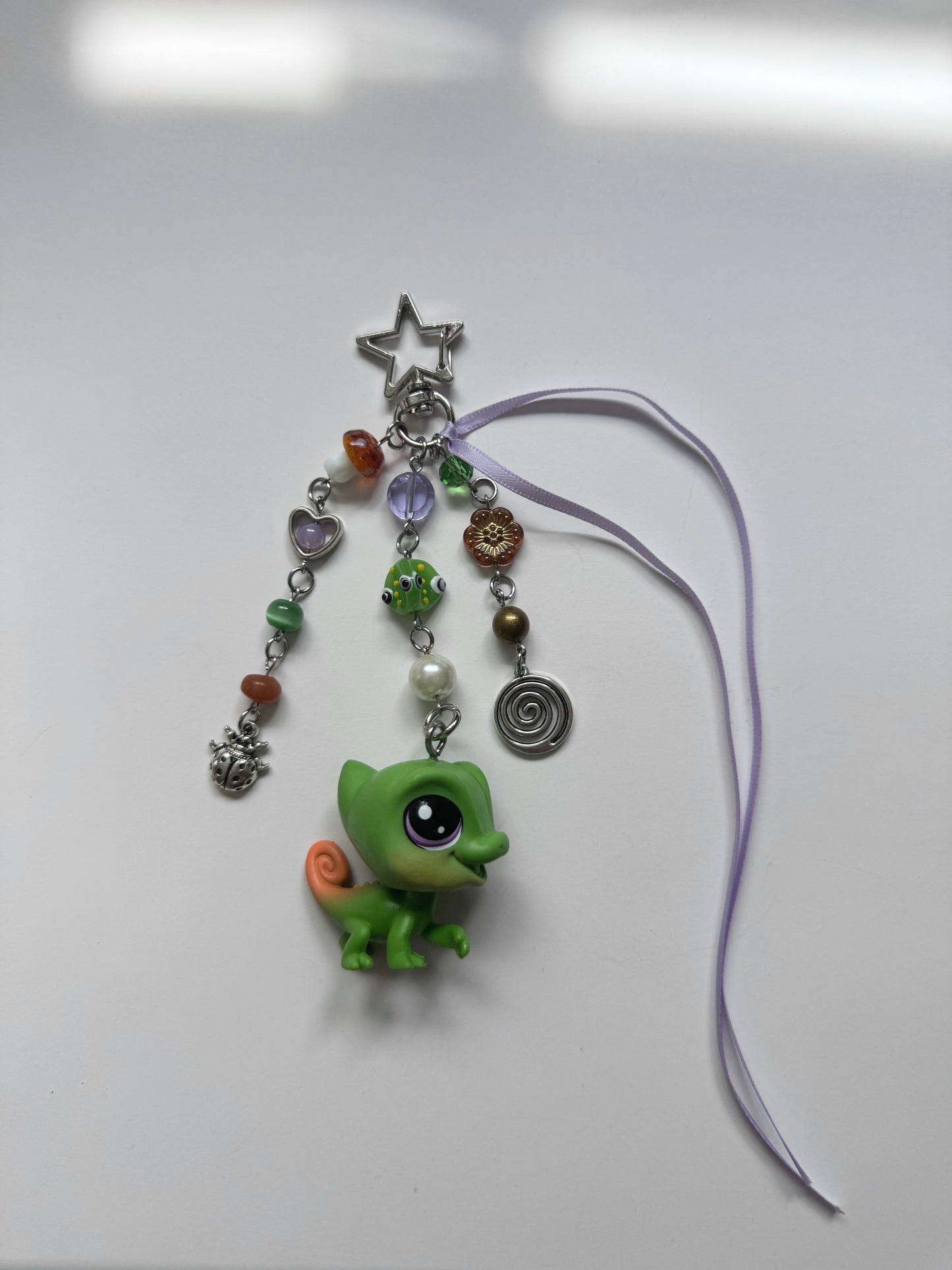 green chamelon LPS keychain