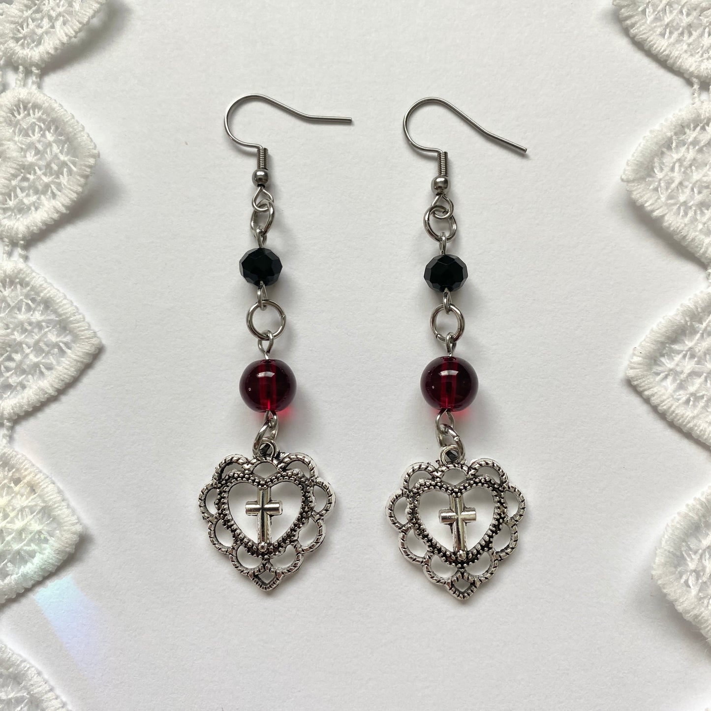 dark blood heart dangles
