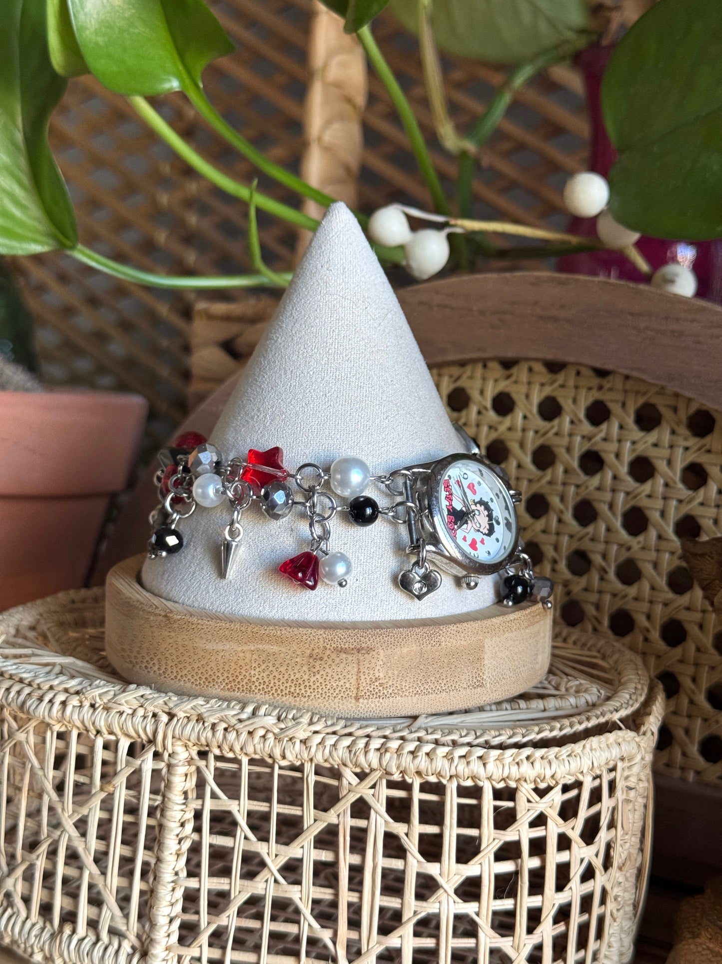 betty boop watch charm bracelet