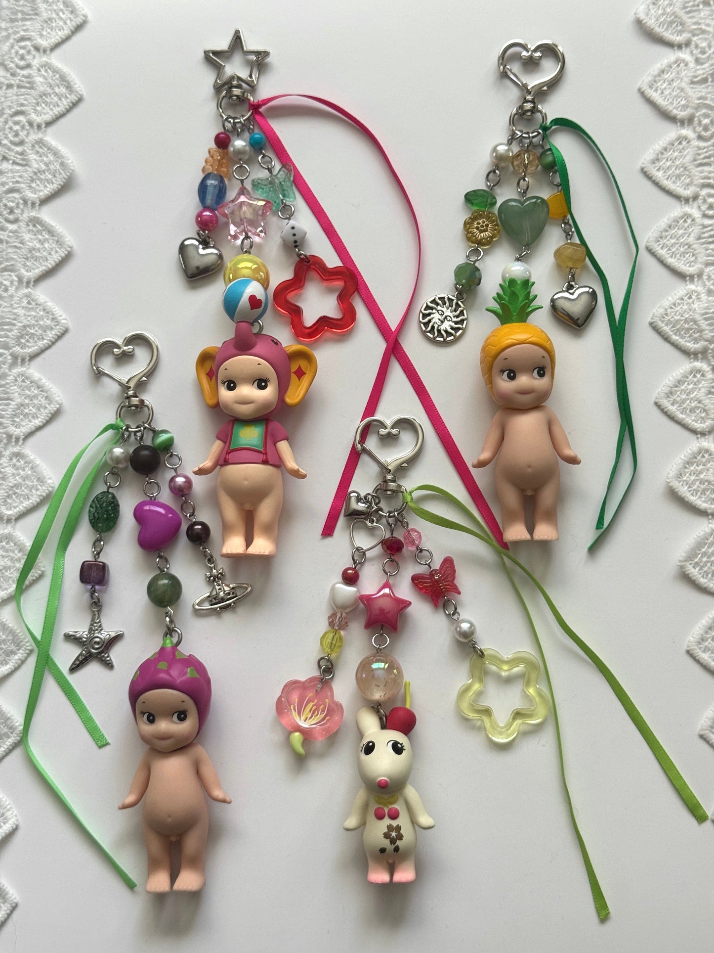 dragon fruit sonny angel keychain