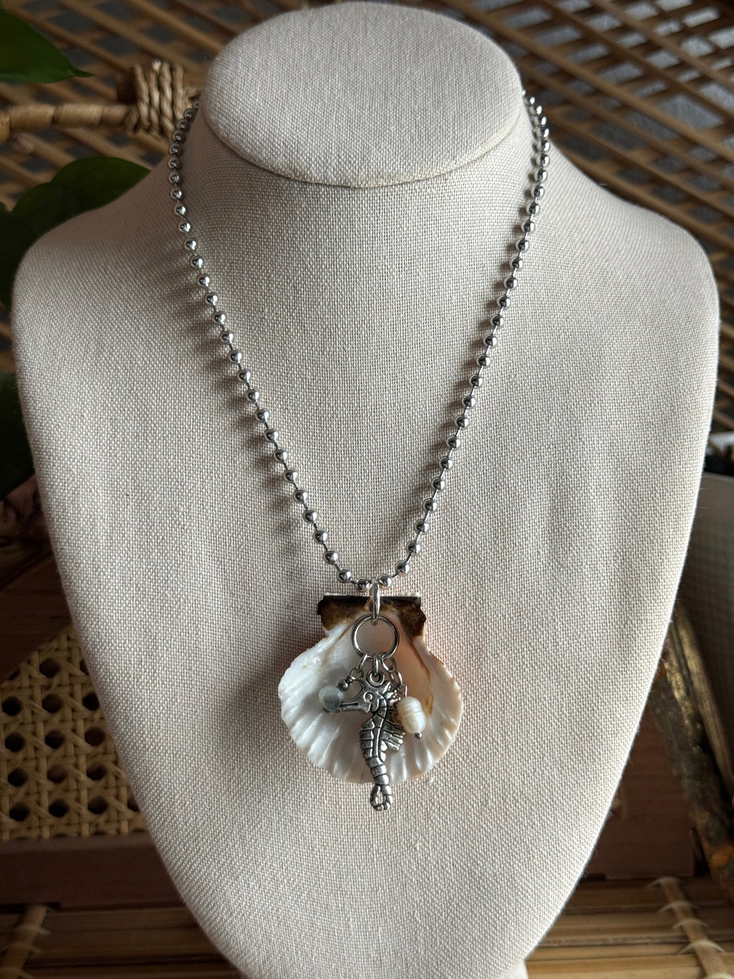 seahorse shell necklace