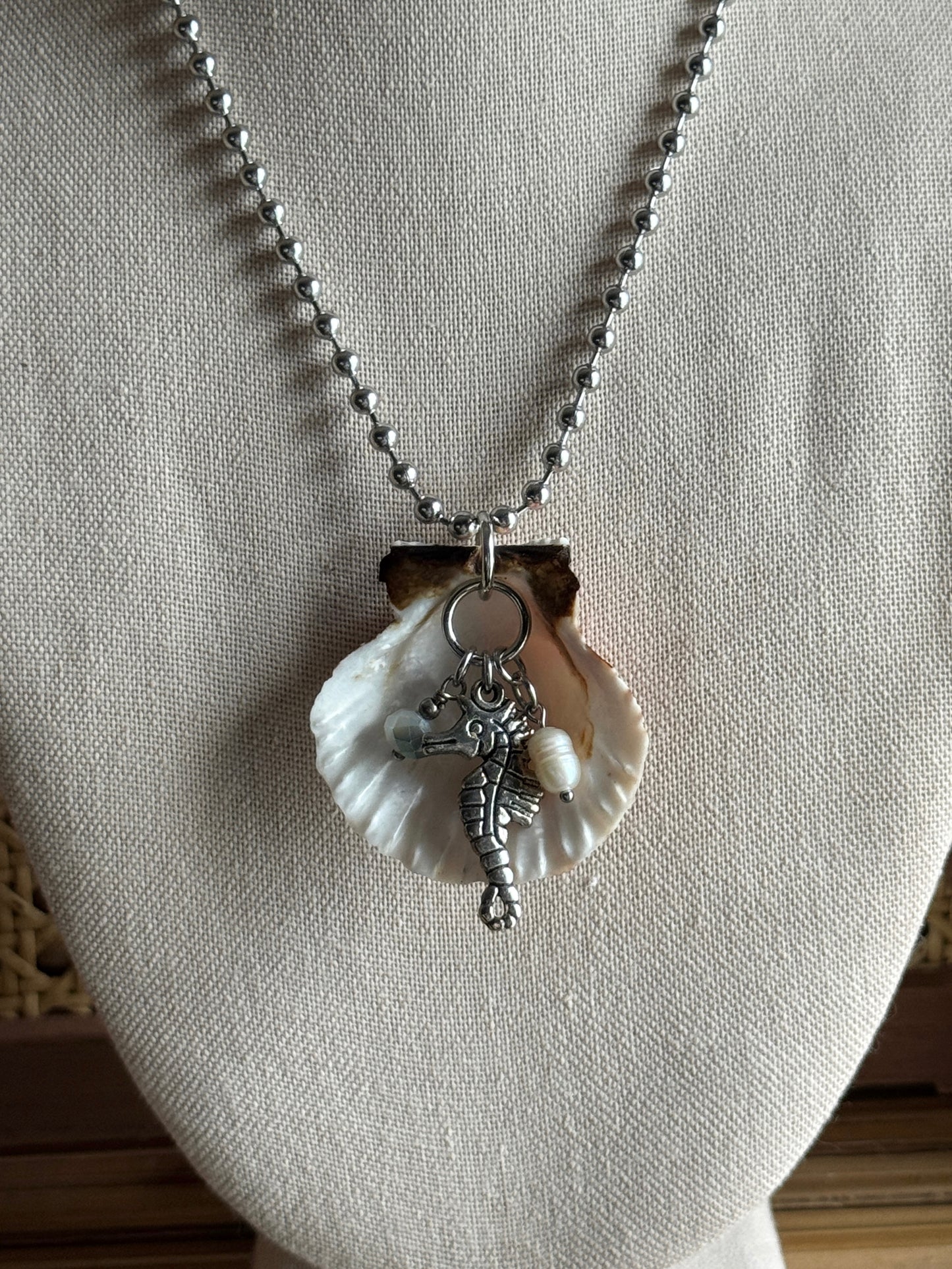seahorse shell necklace