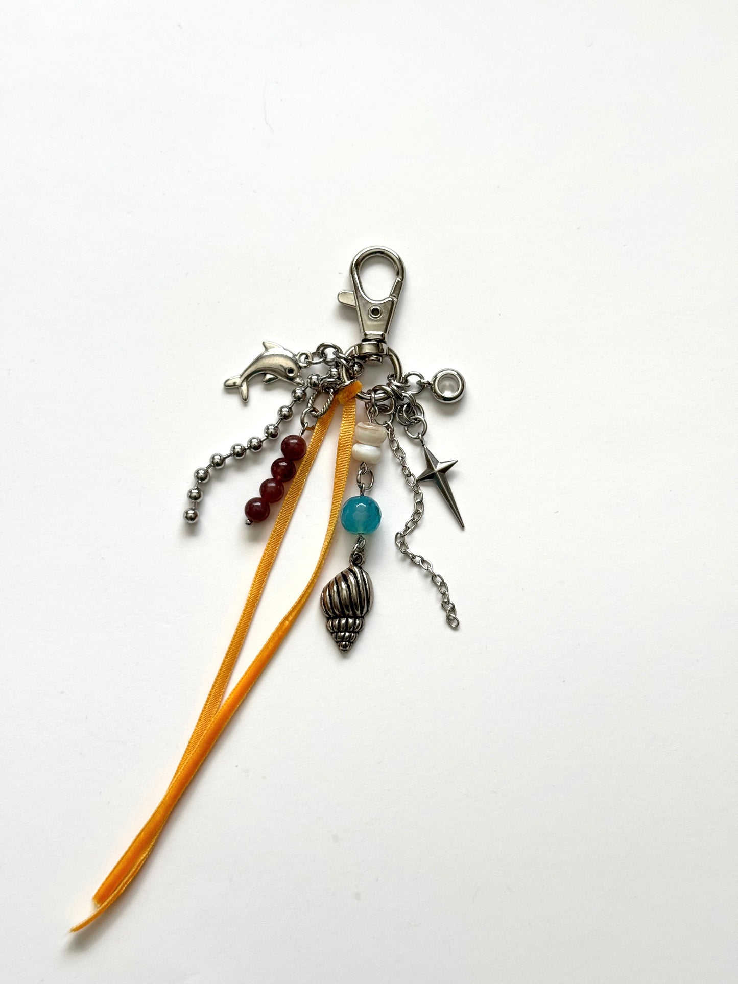seashell talisman keychain- yellow