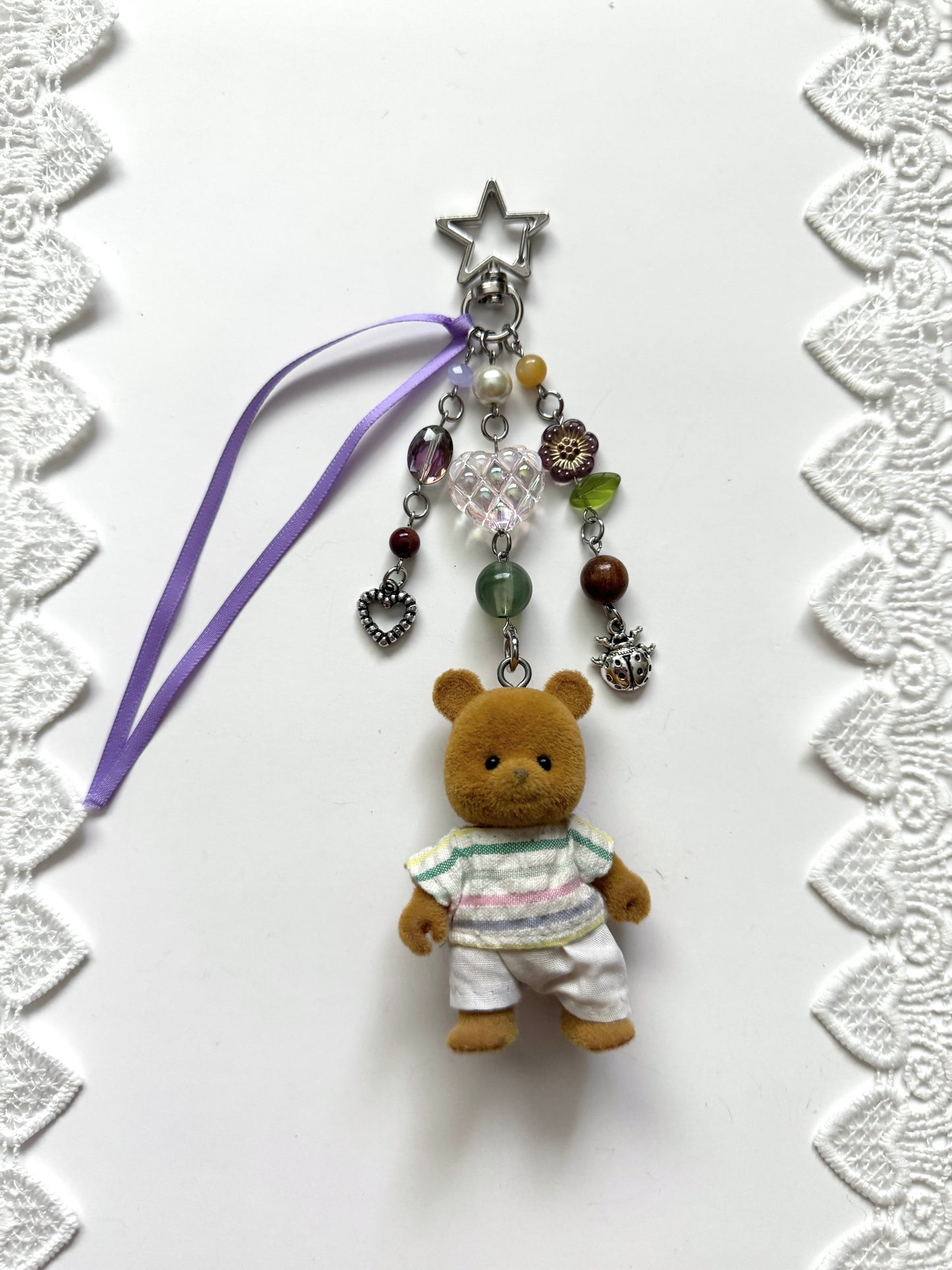 sylvanian family bear keychain