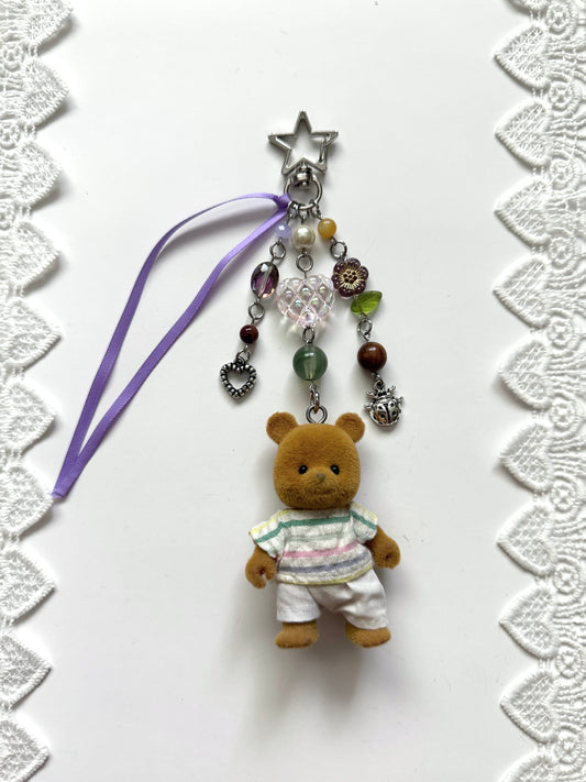 sylvanian family bear keychain
