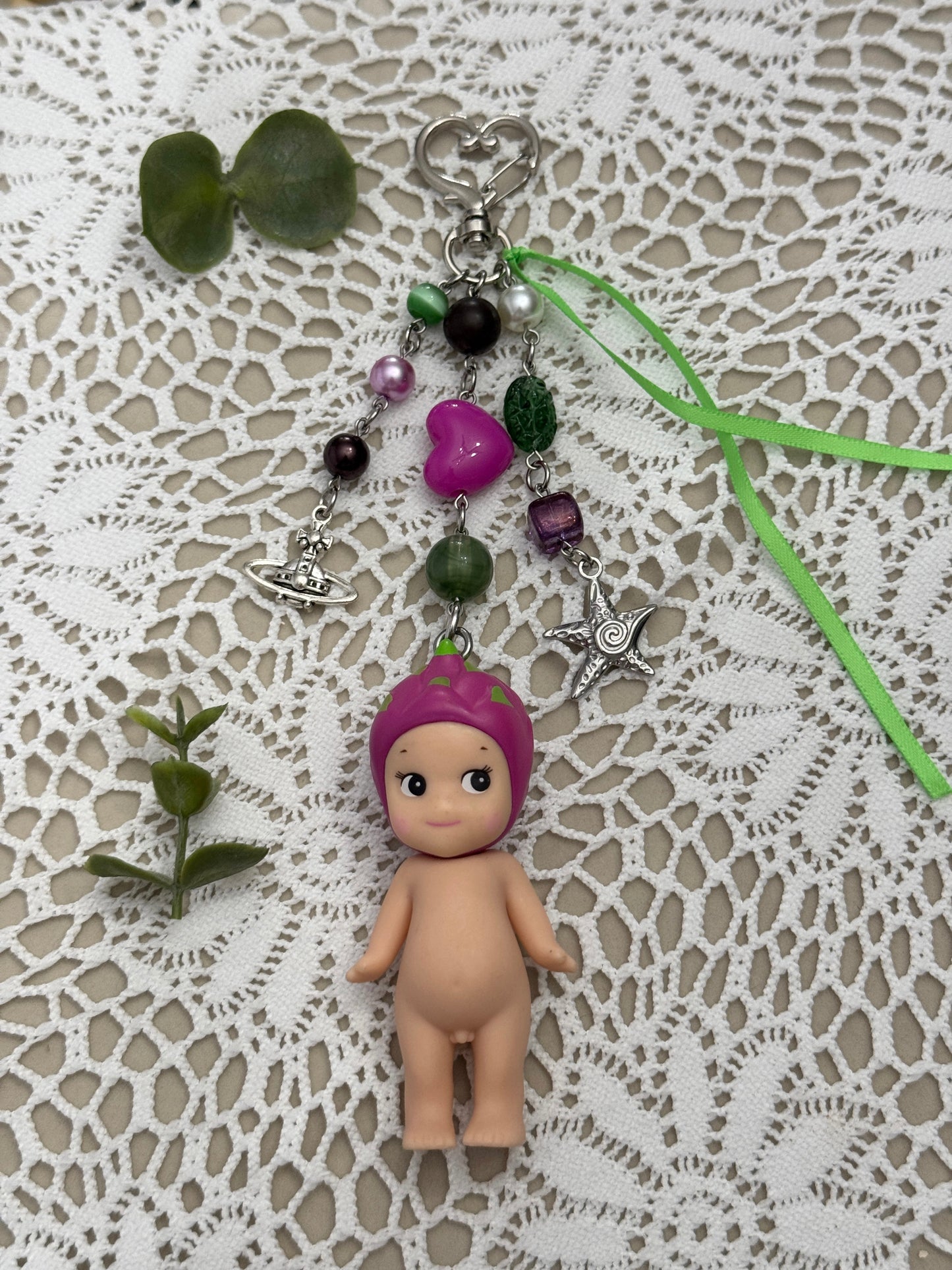 dragon fruit sonny angel keychain