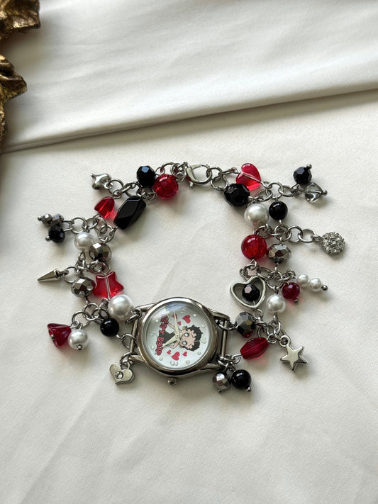 betty boop watch charm bracelet