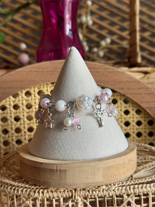 coquette charm bracelet