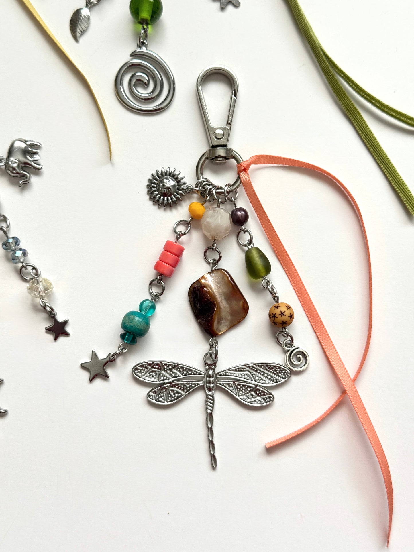 dragonfly talisman keychain- colorful #3