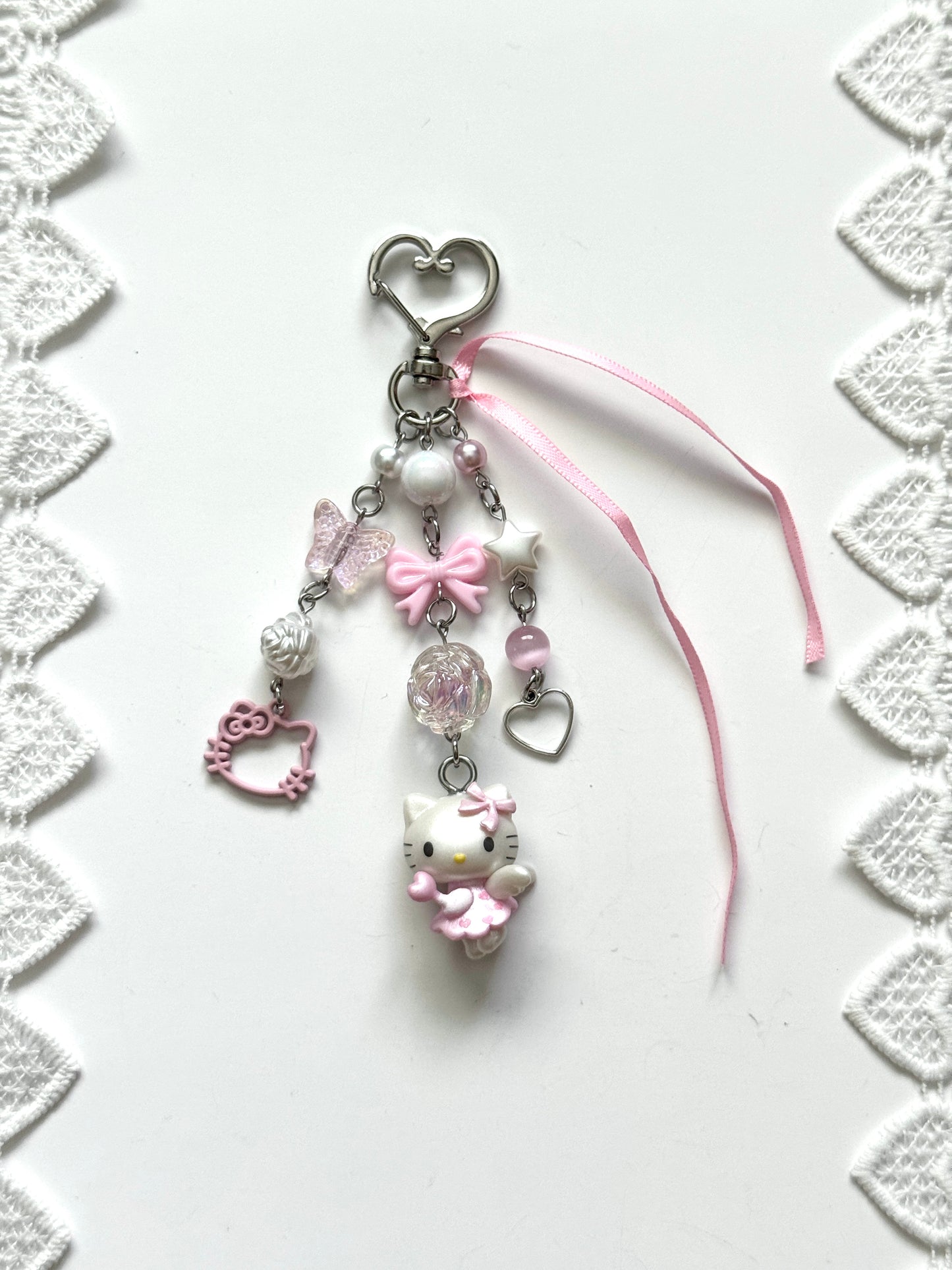 coquette fairy hello kitty keychain