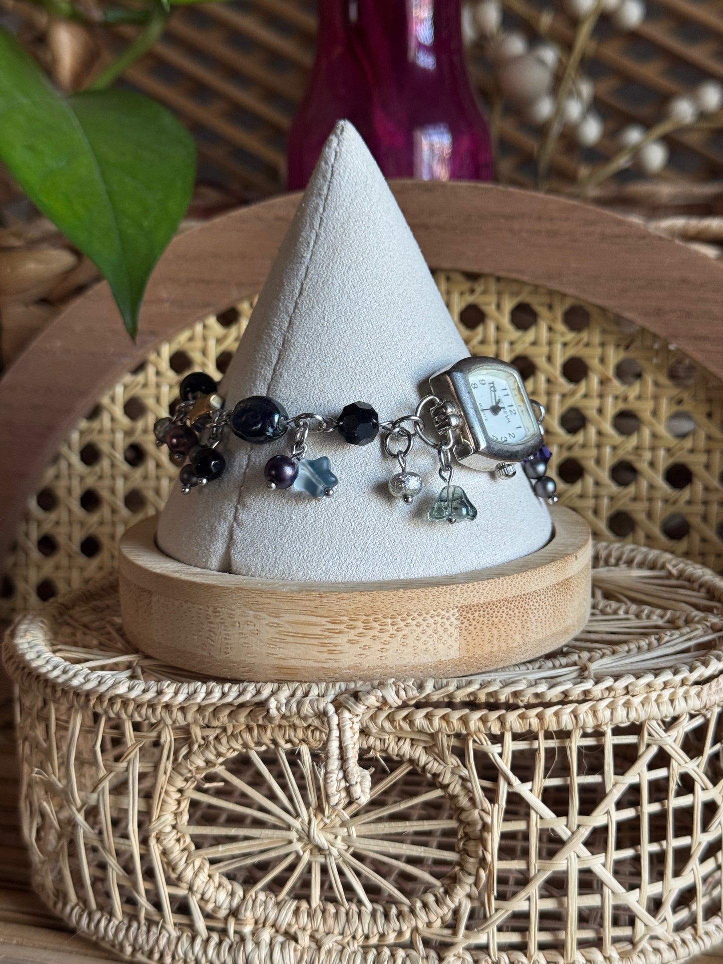midnight waters watch charm bracelet
