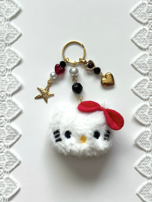 hello kitty gold keychain
