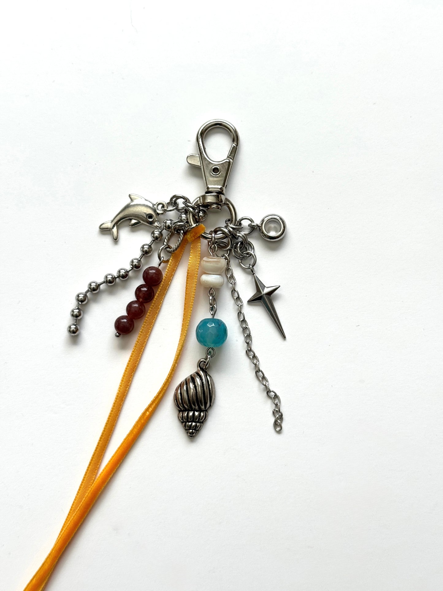 seashell talisman keychain- yellow