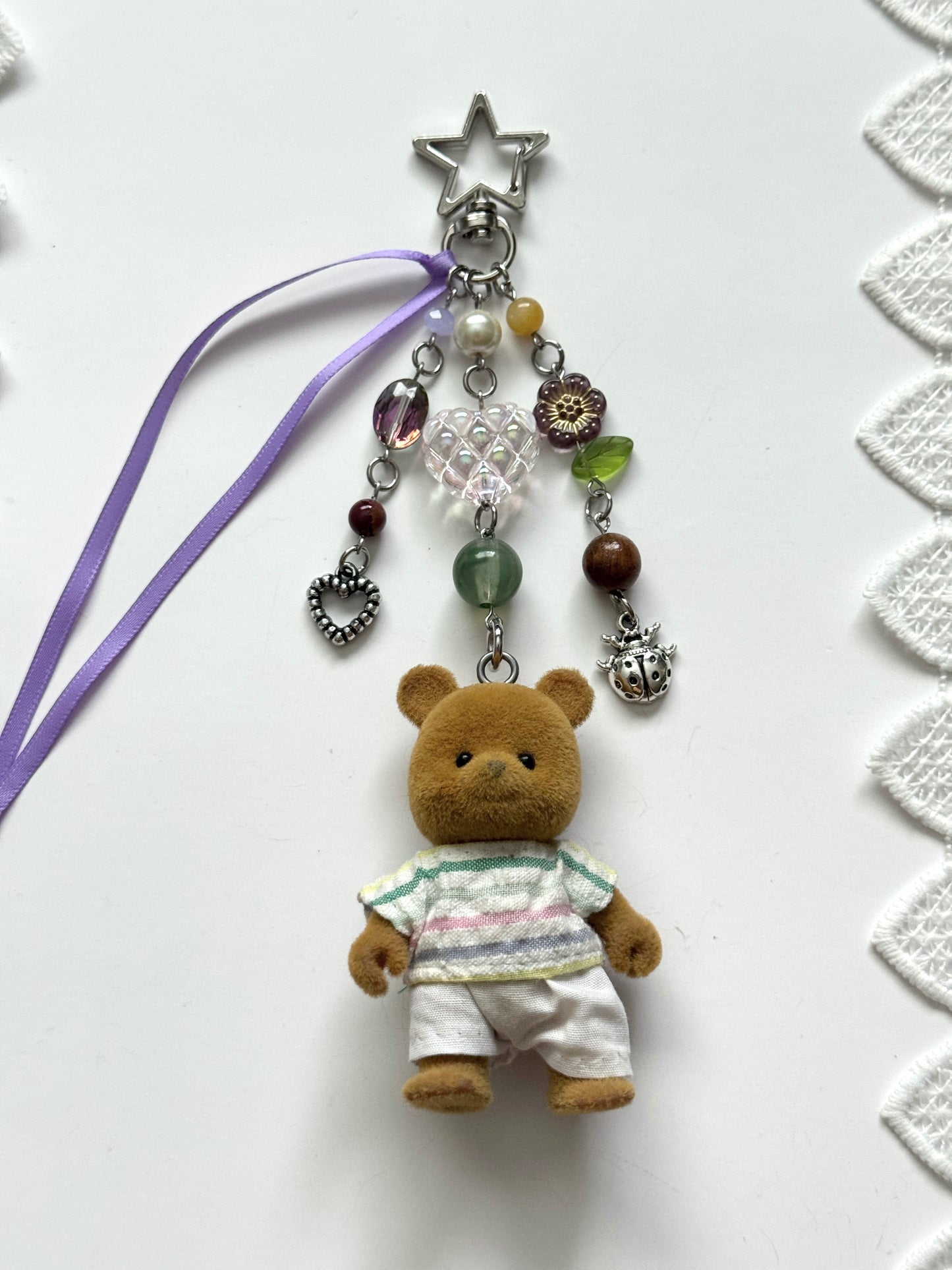 sylvanian family bear keychain