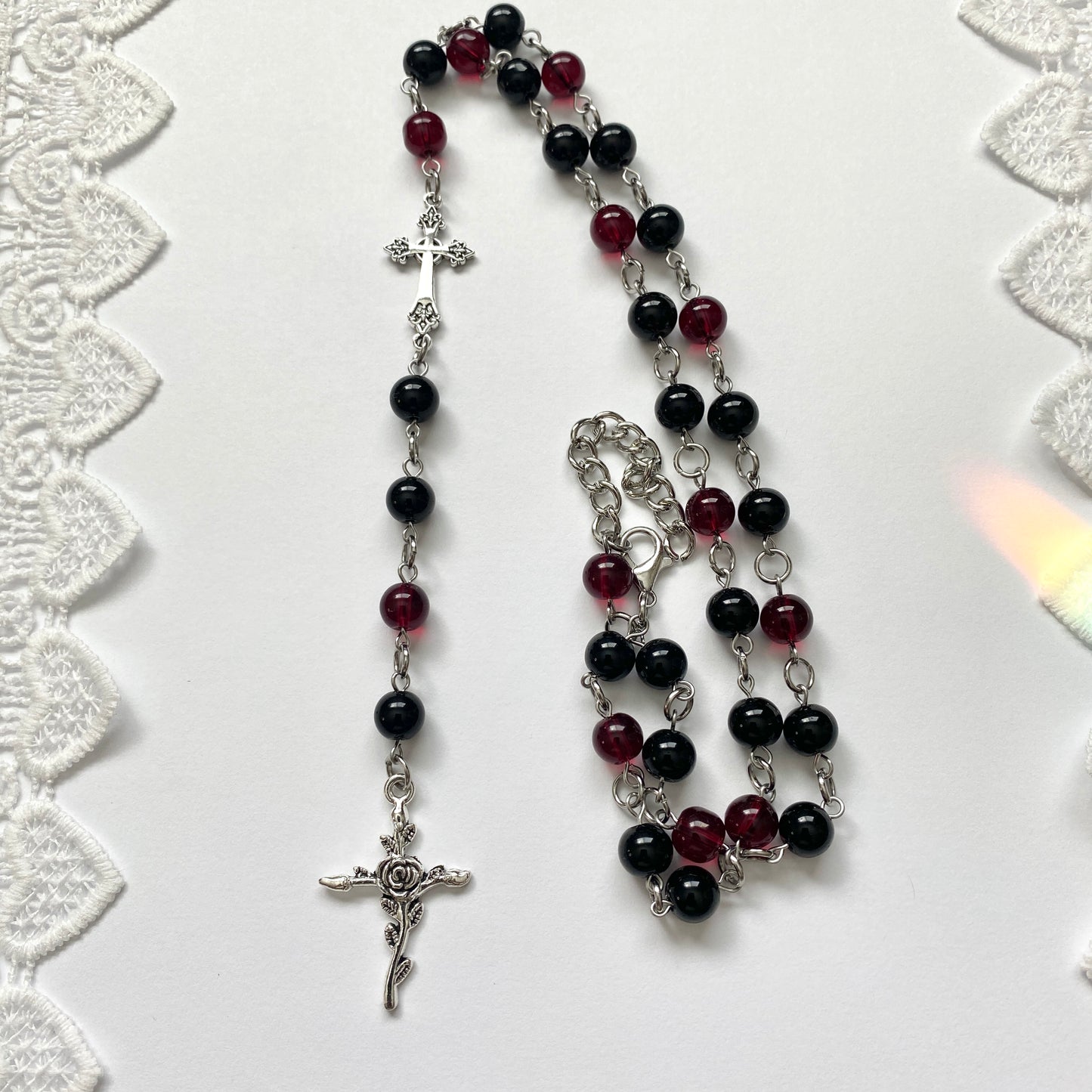 holy trinity rosary necklace