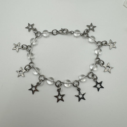 clear star clutter charm bracelet