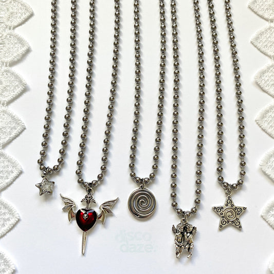 steel ball chain necklaces