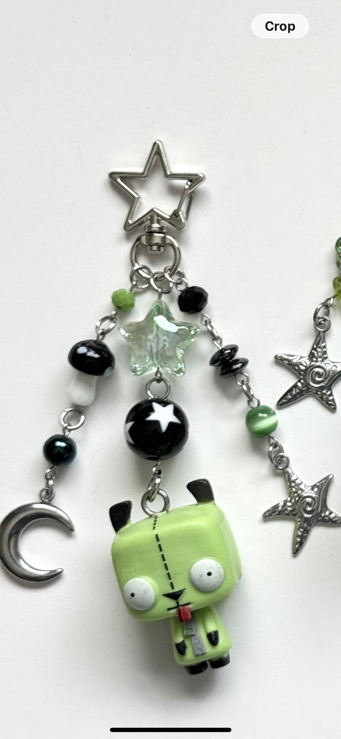 holo green star gir keychain