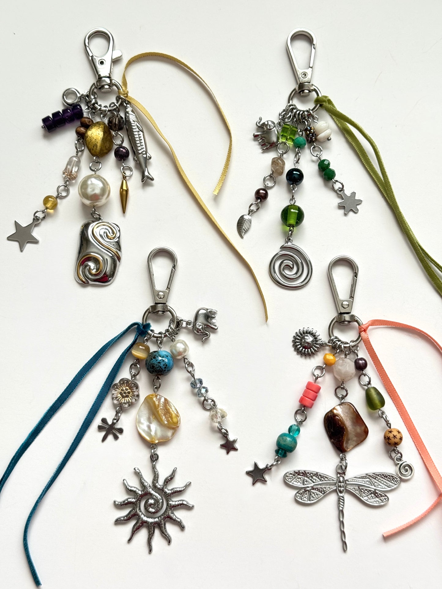 sundial talisman keychain- blue #4