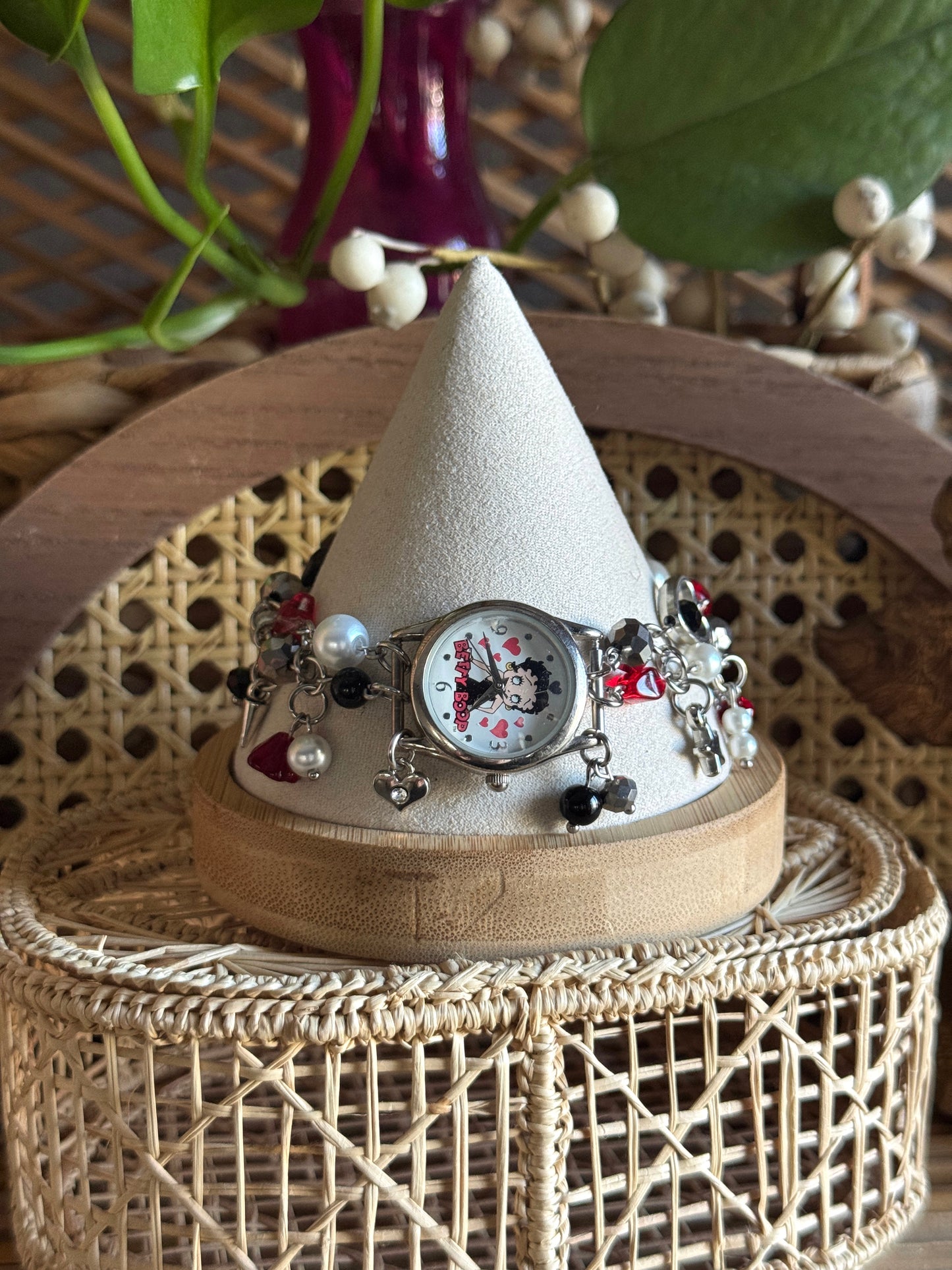 betty boop watch charm bracelet