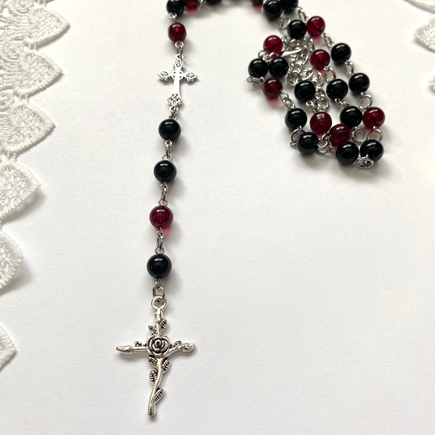 holy trinity rosary necklace