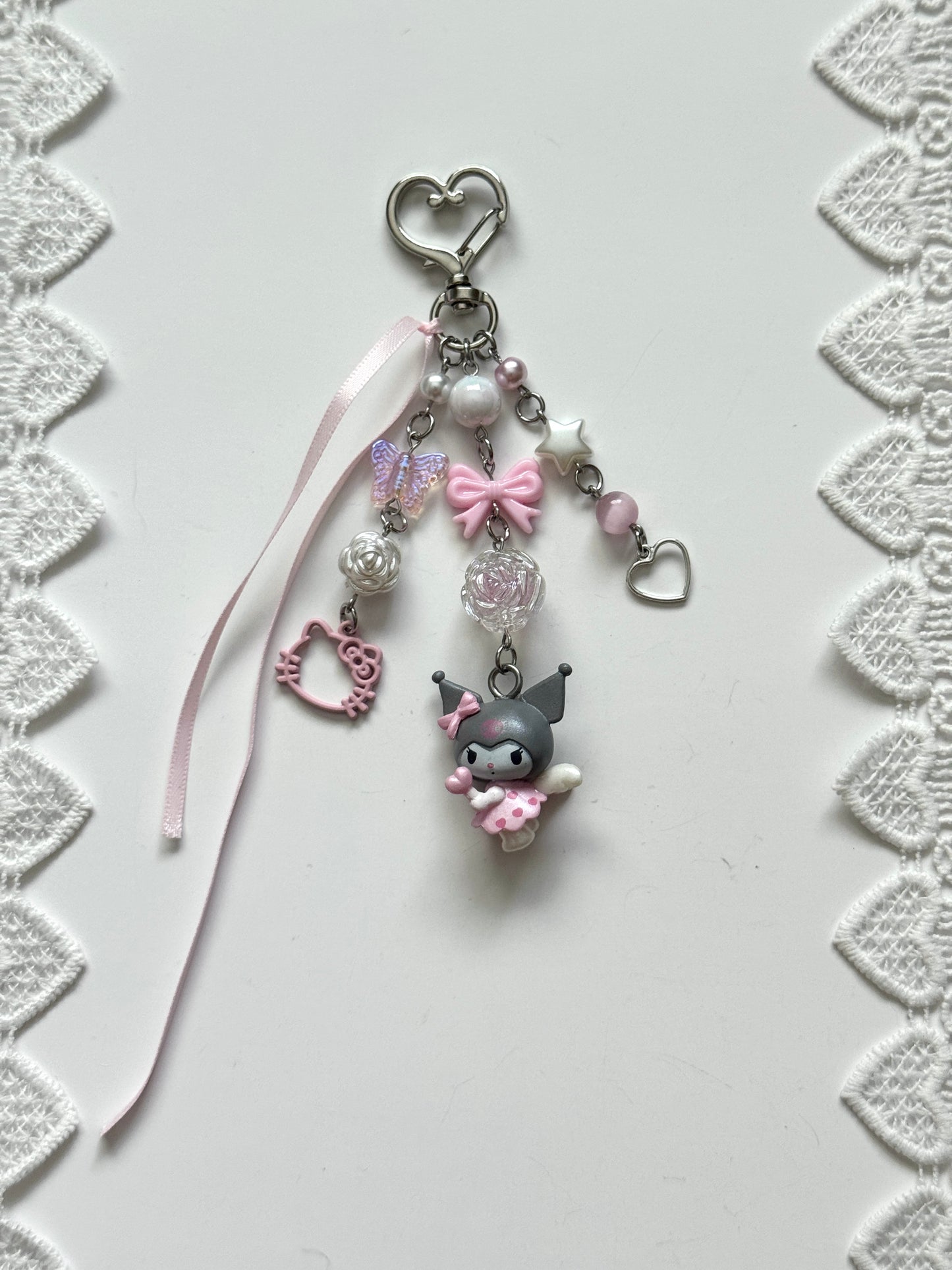 coquette fairy kuromi keychain