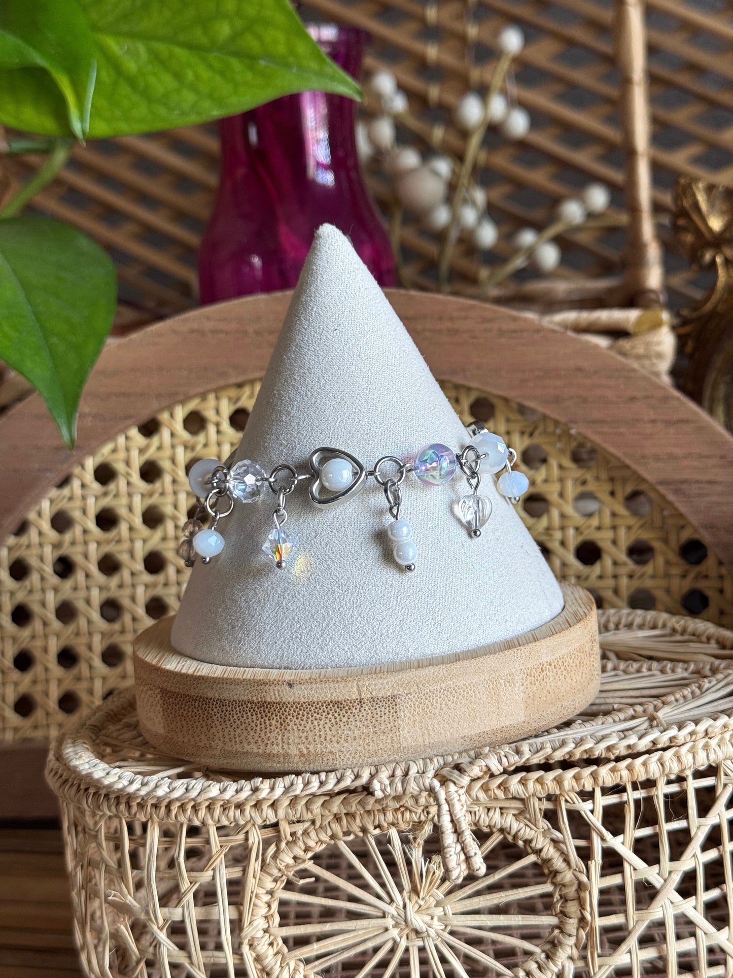 milky clouds charm bracelet