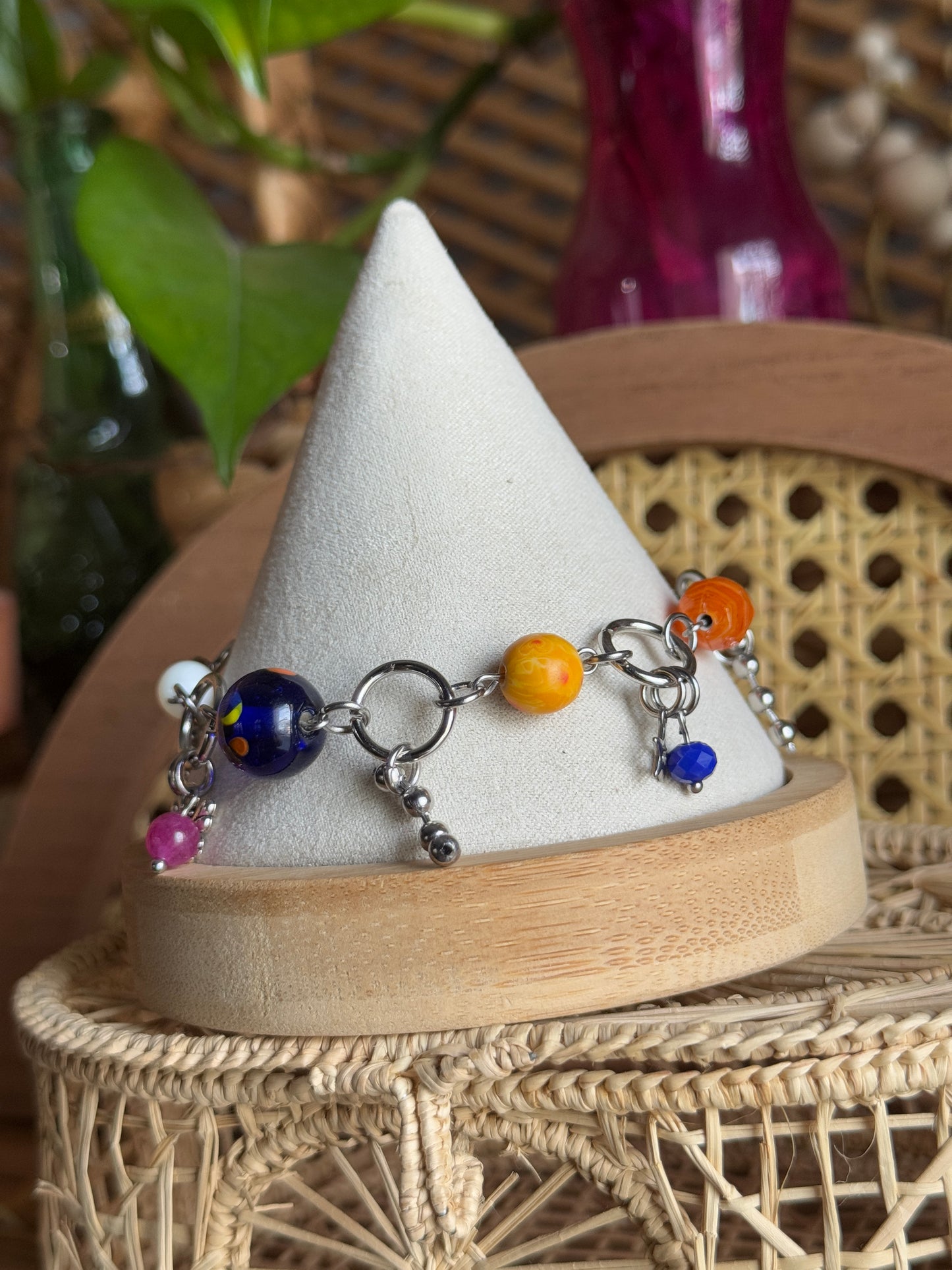 indigo apricot charm bracelet