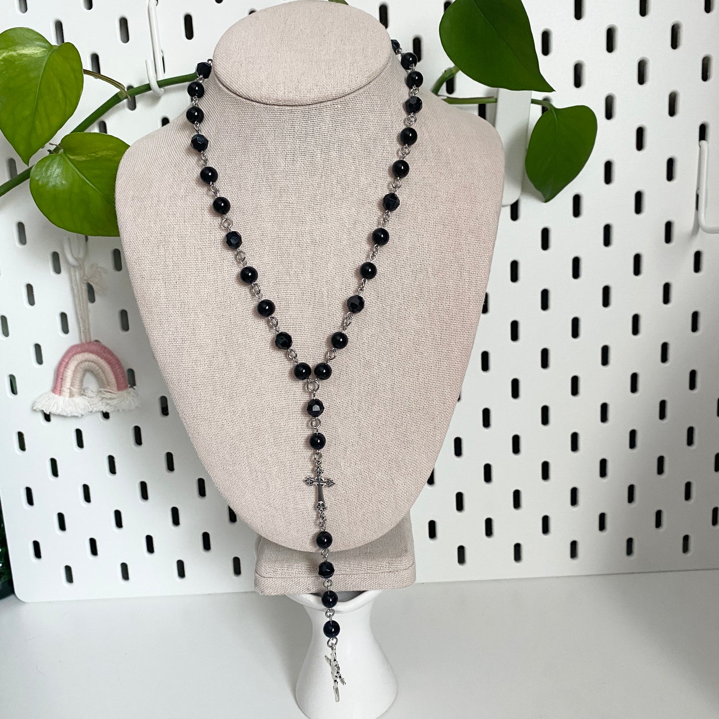 ‘holy trinity II’ rosary necklace