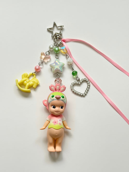 lotus peacock sonny angel keychain