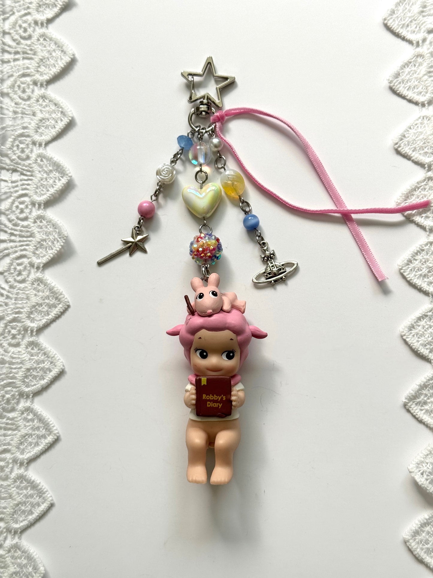 pastel sonny angel robby keychain