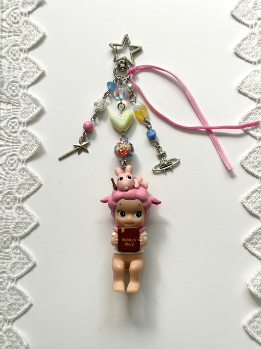 pastel sonny angel robby keychain