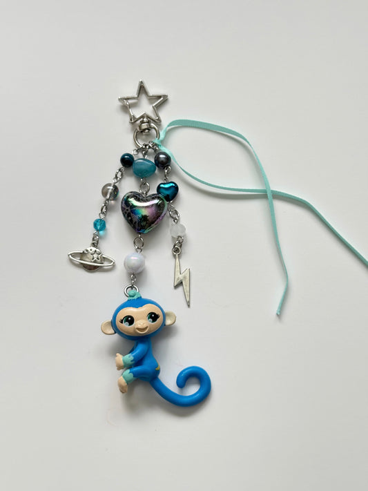 blue fingerling keychain