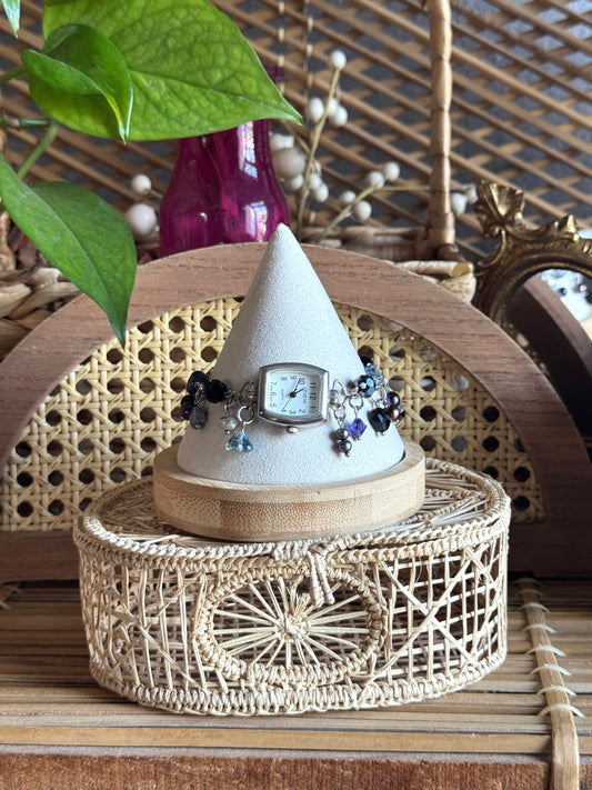 midnight waters watch charm bracelet